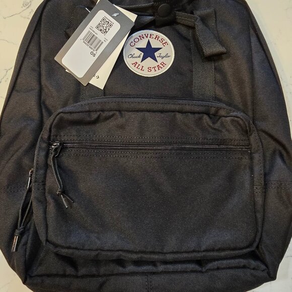 backpack Converse Small Square 14" School Bag Messenger BLACK NEW - Picture 1 of 8